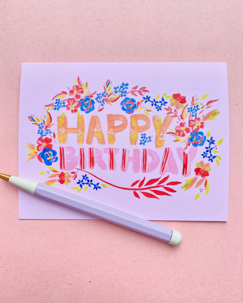 Mellow Yello- Happy Birthday Flower Garland