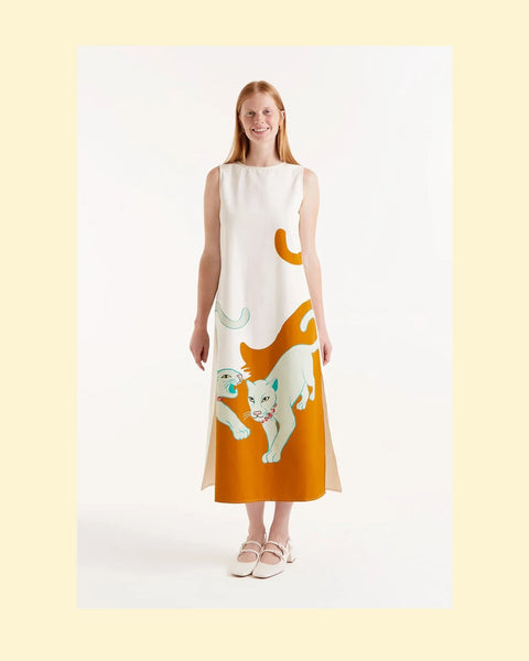 Jaguar Print Midi Dress