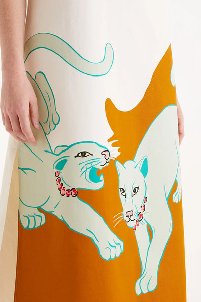 Jaguar Print Midi Dress