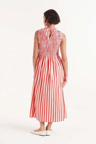 Red and White Striped Dress