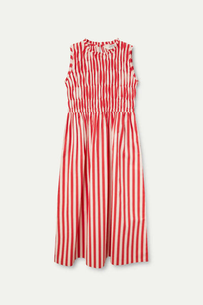 Red and White Striped Dress