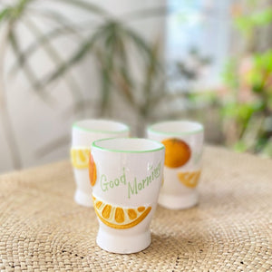 Vintage Citrus Juice Cups, Set of 6