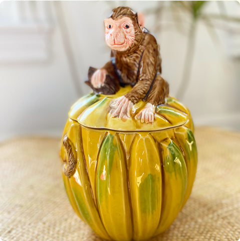 Vintage- Monkey Cookie Jar