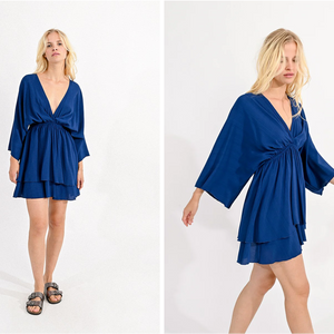 Loose-fitting Dress- Navy