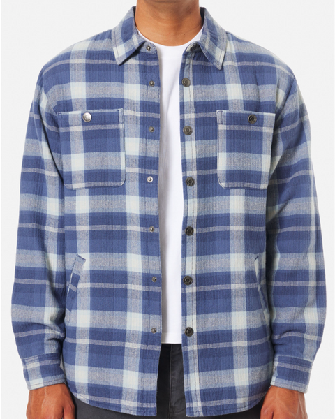 Harold Plaid Jacket- Washed Blue
