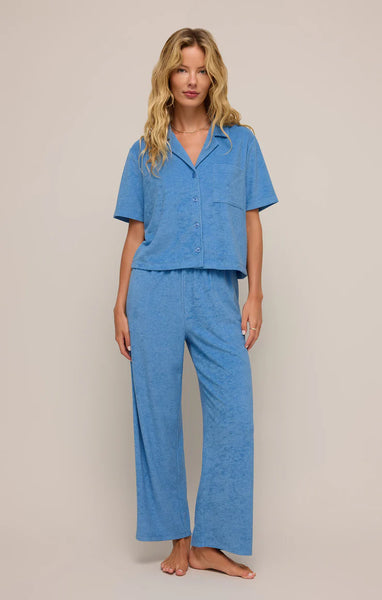 Let's Cruise French Terry Pant- Salty Blue