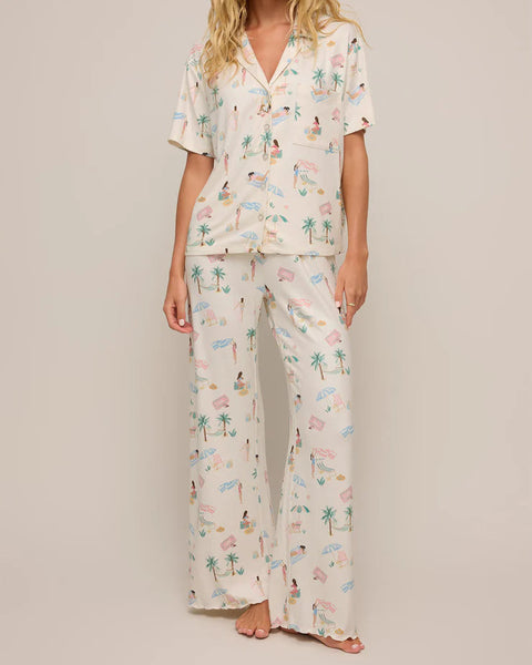 Dawn Beach Days Pant-Bone