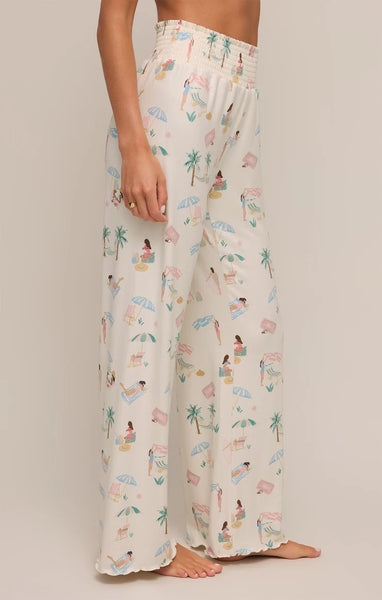 Dawn Beach Days Pant-Bone