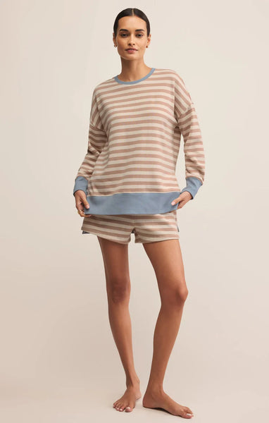 Low Key Stripe Short- Evening Sand