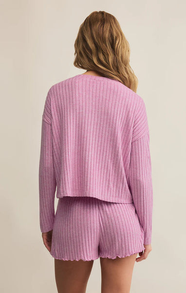 Mara Long Sleeve Top- Violet Gem