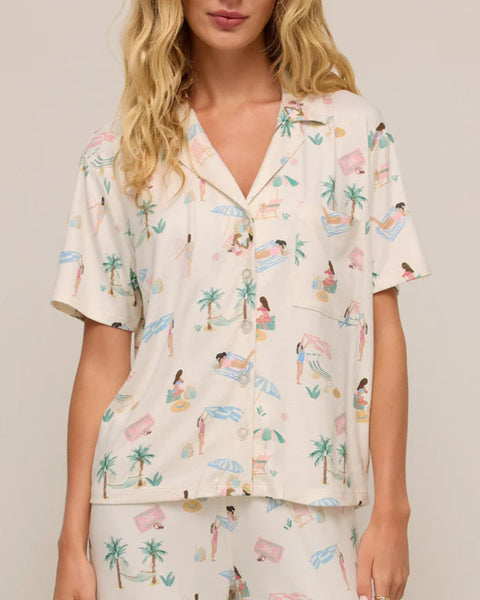 Beach Day PJ Top-Bone