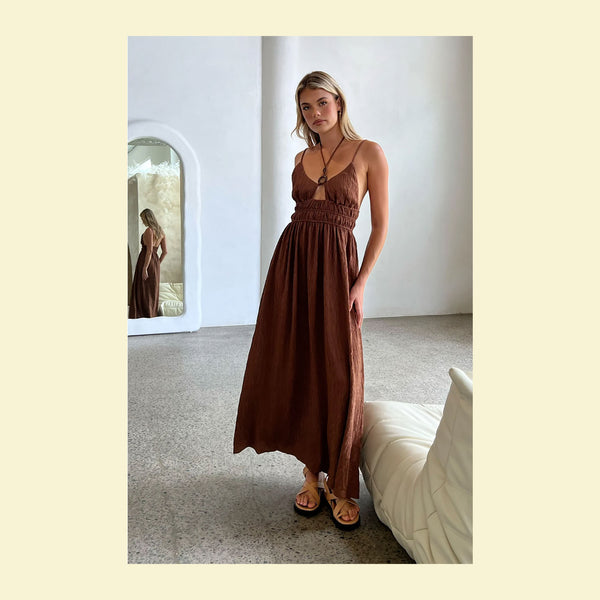 Camilla Maxi Dress- Cacao