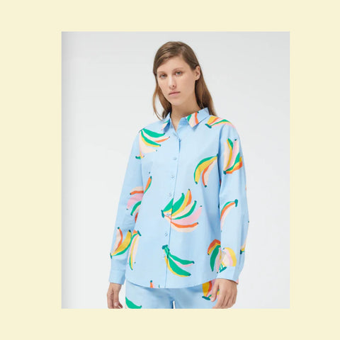 Poplin Shirt Banana Print