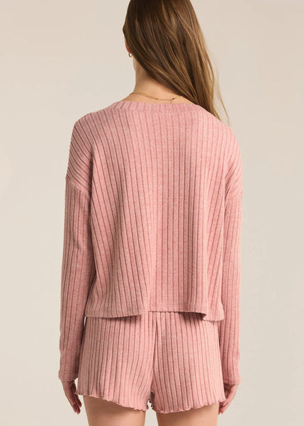 Mara Long Sleeve Top- Rosebud