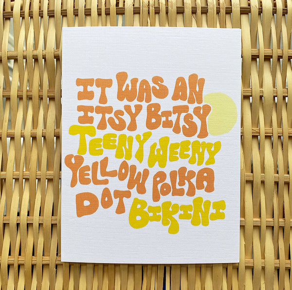 Greeting Card- Teeny Weeny Bikini tune