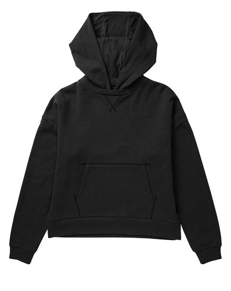 Women's Recycled Fleece Hoodie- Black