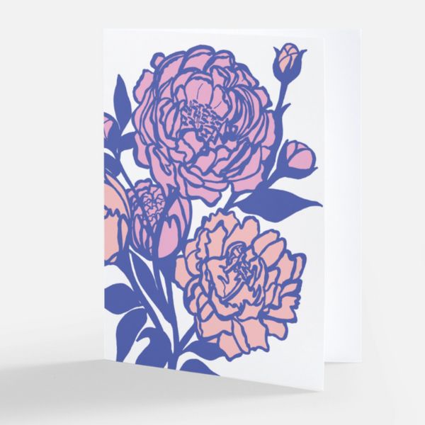 Greeting Card- Pink Peony Large