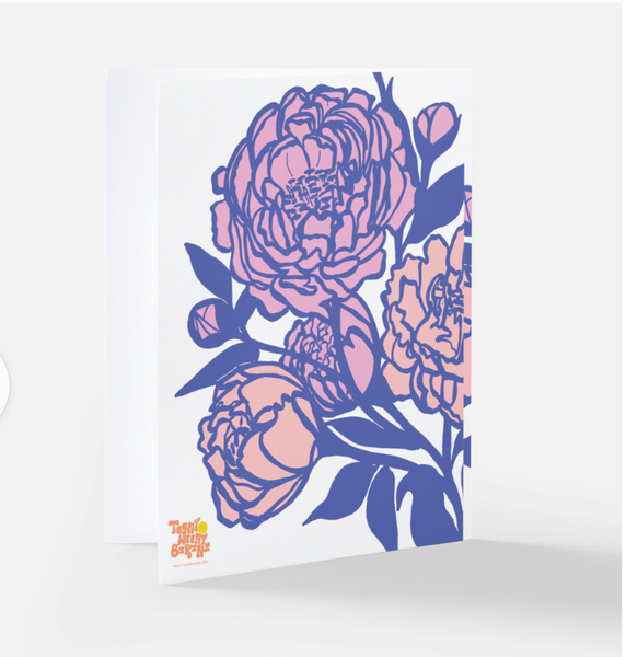 Greeting Card- Pink Peony Large