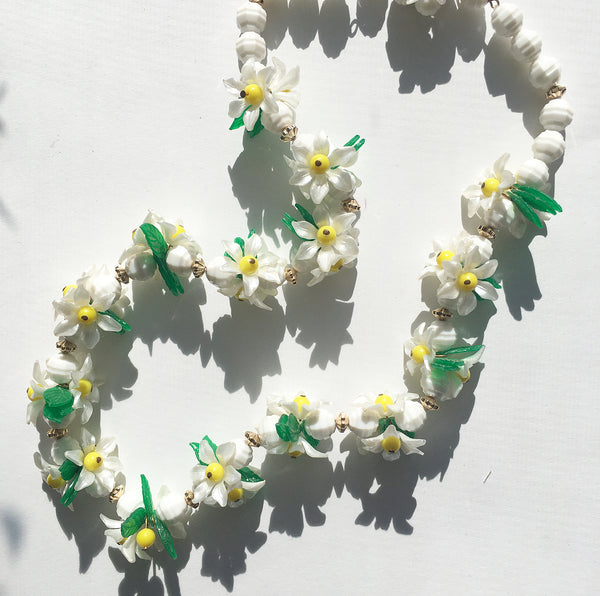 Pearlescent Petals Necklace- Vintage