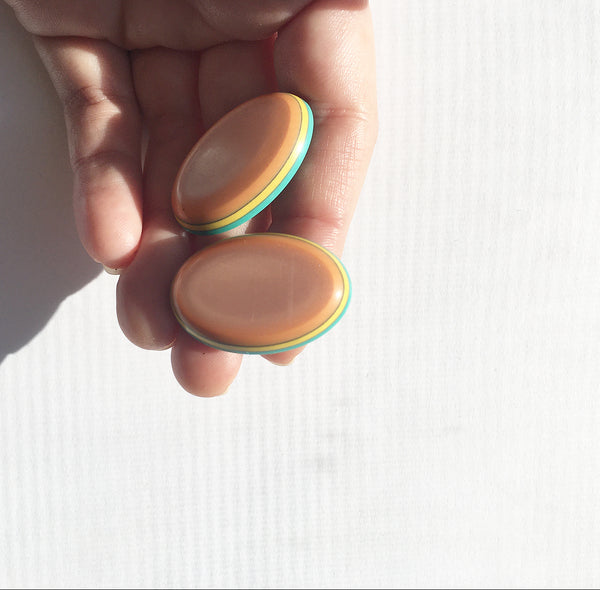 Milky Plastic Earrings- Vintage