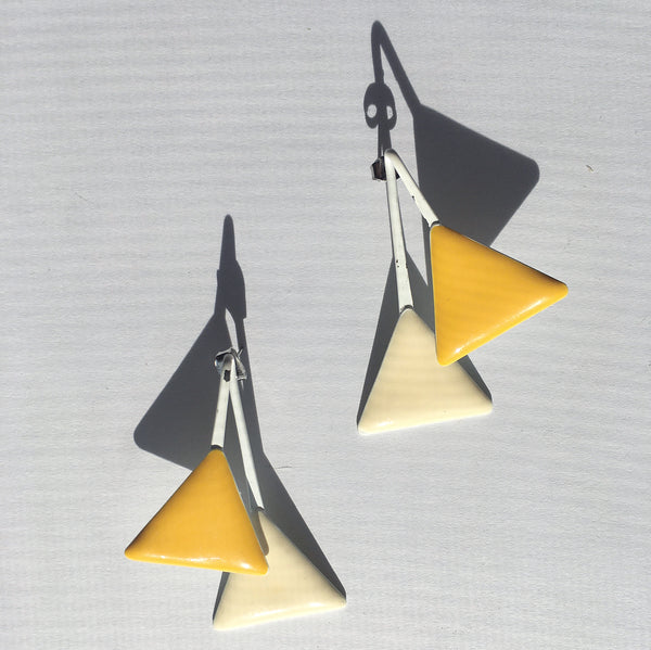 Triangle Stud Earrings- Vintage