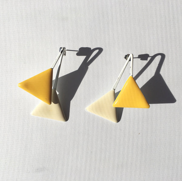 Triangle Stud Earrings- Vintage