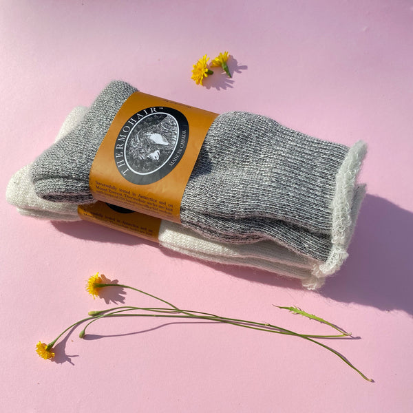 Thermohair Sock, Ladies and Men's- Grey