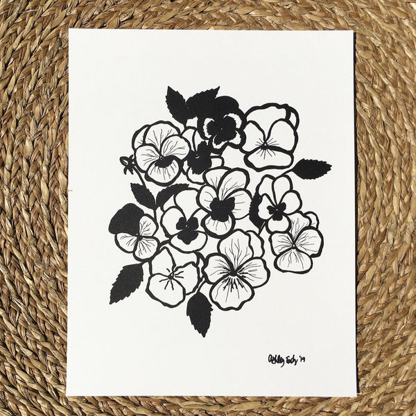 Eady Print, Pansies
