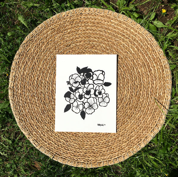 Eady Print, Pansies