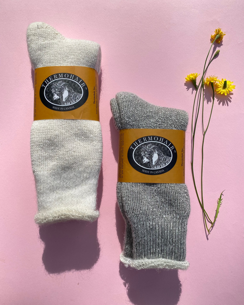 Thermohair Sock, Ladies and Men's- Grey