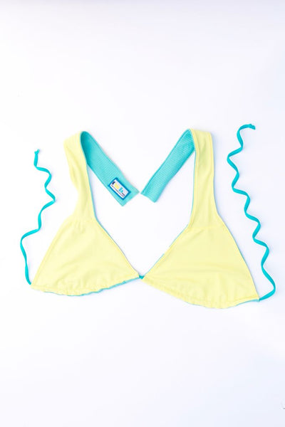 The Knotted Top in Seafoam/Lemon