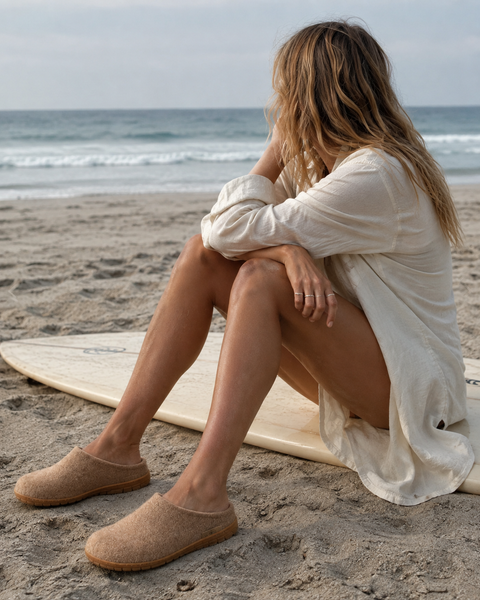 Slip-On with Rubber Sole- Sand