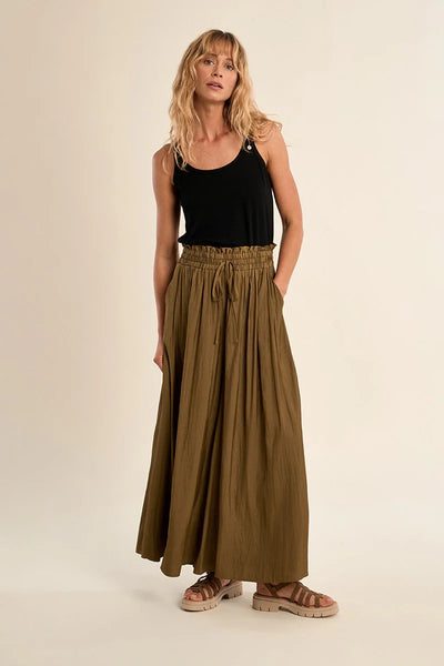 Wide Flowing Pant- Khaki