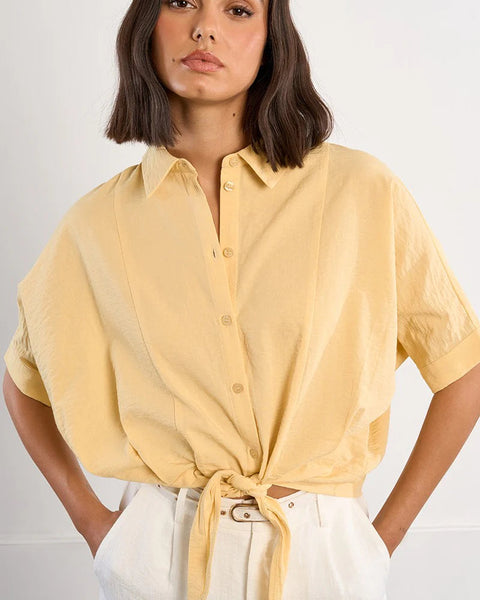 Knotted Blouse- Yellow
