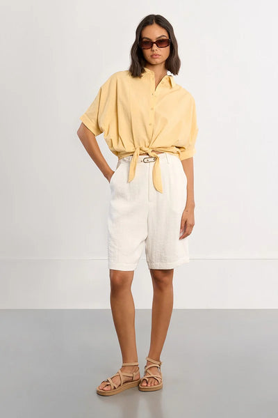 Knotted Blouse- Yellow