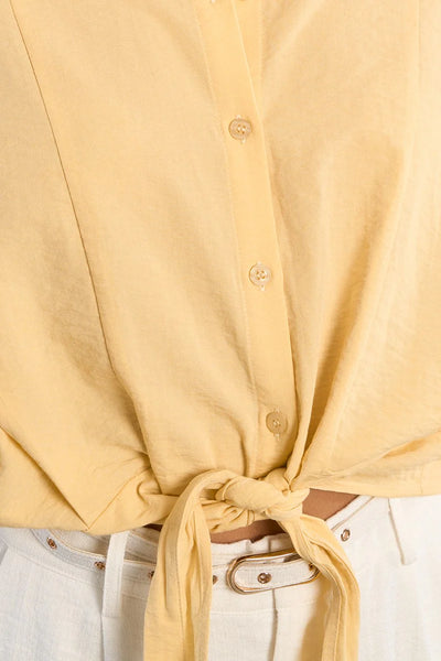 Knotted Blouse- Yellow