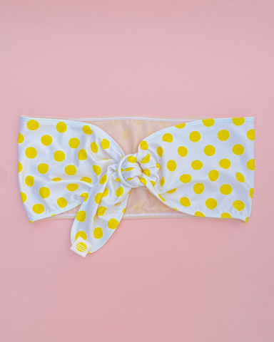 Tie Bandeau- Yellow Polka Dot & Yellow