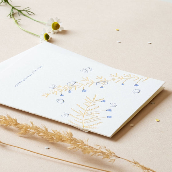 Birthday Butterflies | Letterpress Card