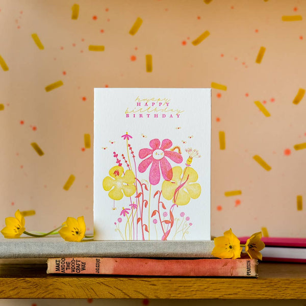 Flower Bunch Birthday | Letterpress Card