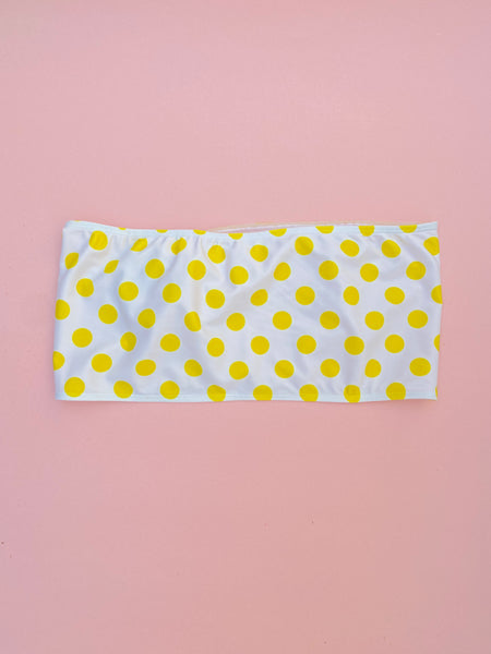 Tie Bandeau- Yellow Polka Dot & Yellow