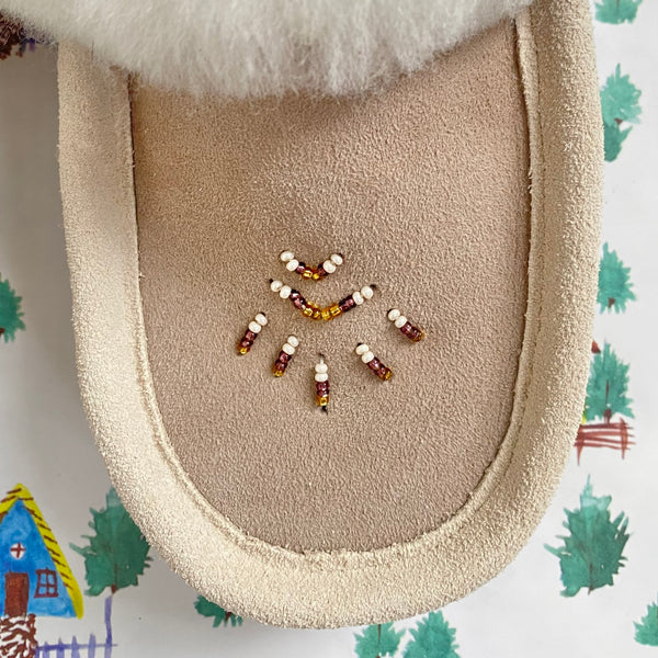 Sheep Skin Slipper, Padded sole, Mustang