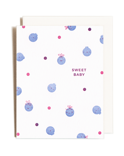 Blueberry babies | Sweet | Letterpress Card