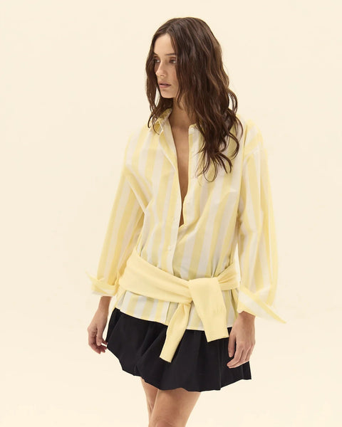 Vicenzo Shirt- Yellow Stripe