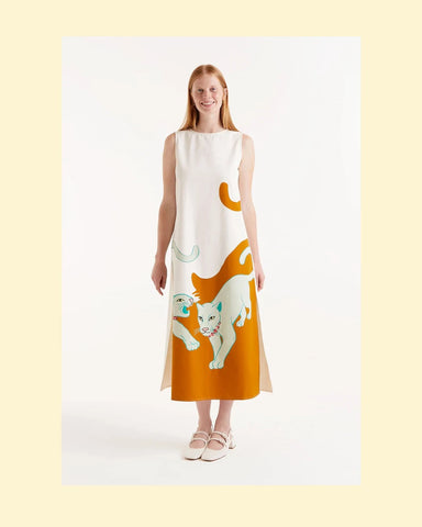 Jaguar Print Midi Dress