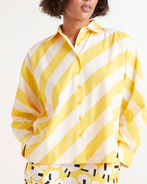 Yellow & White Striped Shirt