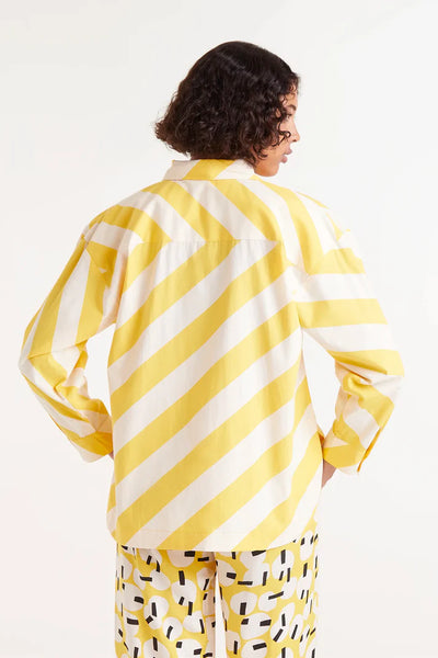 Yellow & White Striped Shirt
