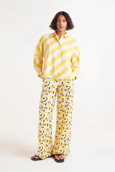 Yellow & White Striped Shirt
