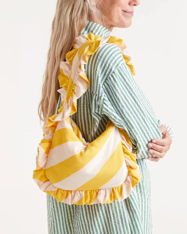 Yellow striped Bag