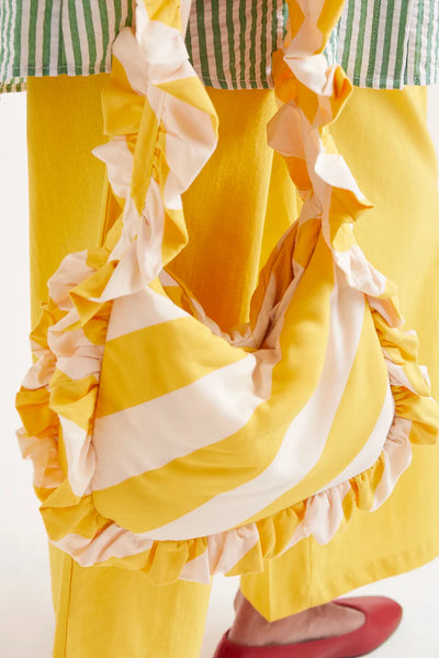 Yellow striped Bag
