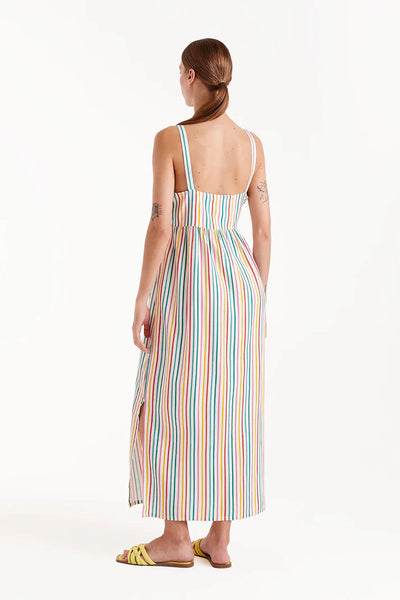 Candy Striped Print Long Dress